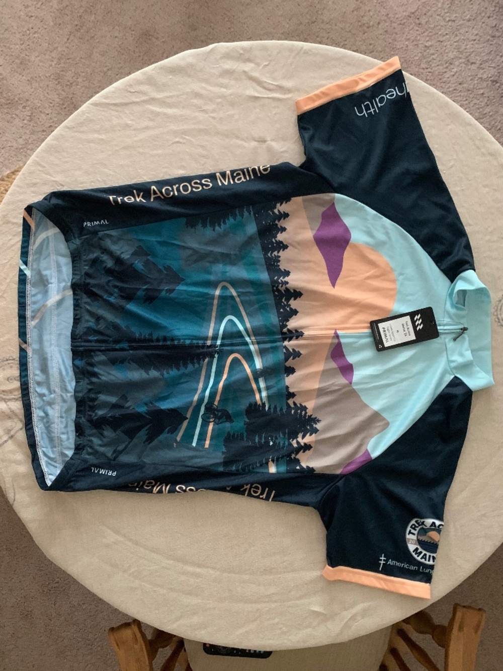 NWT Primal Trek Across Maine 2025 Cycling Jersey Unisex XL Bike USA - Picture 2 of 7